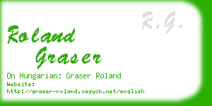 roland graser business card